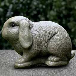 Stone Bunny Statue Concrete Rabbit Sculpture Cement Animal Decoration Handmade Decor Rabbit Lover Gift Front Door Ornament Yard Art - thumbnail 3