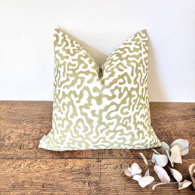 1760. Pakko Willow Green Cotton/Linen Cushion Cover, Various Sizes - image 1