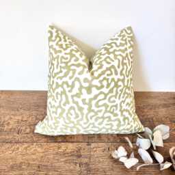 1760. Pakko Willow Green Cotton/Linen Cushion Cover, Various Sizes - thumbnail 1