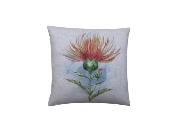 Scottish Thistle Pillow Cover Linen Beige Cushion Sham - 17 - image 1
