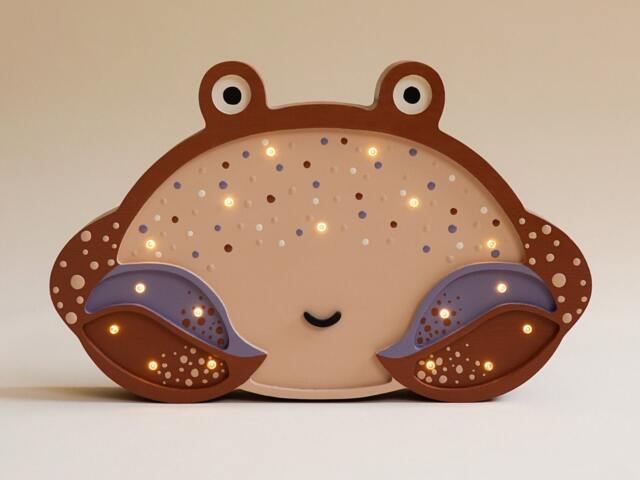 Wooden Crab Lamp For Kids - Personalized Gift Kids, Nursery Decoration, Night Light - image 1