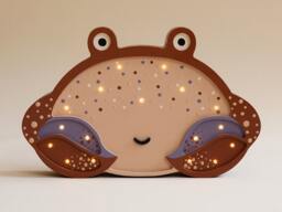 Wooden Crab Lamp For Kids - Personalized Gift Kids, Nursery Decoration, Night Light - thumbnail 1
