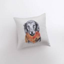 Dog - Pencil Sketch Pillow Cover Gift For Lover Throw Home Decor Mom - thumbnail 3