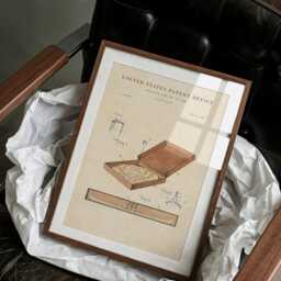 Pizza Box Patent Print Hand-Painted Watercolor Cook Chef Art Print - thumbnail 2