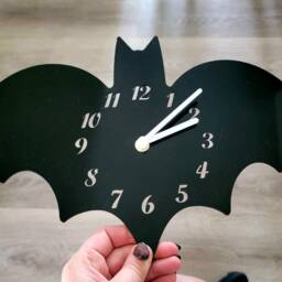 Bat Acrylic Clock - Many Colours Available - Bespoke Shapes & Sizes Made - thumbnail 2