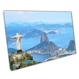 Christ The Redeemer Canvas Print Corcovado Mountain Art Brazilian Landmark Wall Decor - thumbnail 1