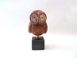 Terracotta Greek Owl , Athena Owl - thumbnail 3