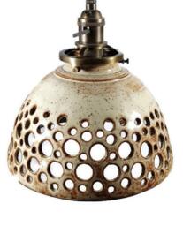 style#038 Hand Carved Pendant Lamp, Lighting, Kitchen Lighting, Home Pendant Light, Ceramic Lamp, Pottery Light - thumbnail 3