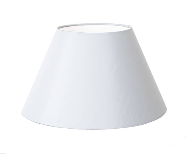 Handmade White Satin Backed Dupion Empire Lampshade