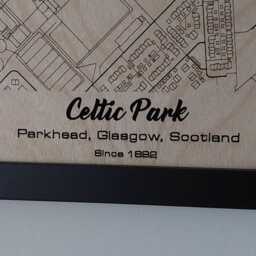 Celtic Park Stadium Wall Art Laser Engraved Wood, Fc Gift - thumbnail 3