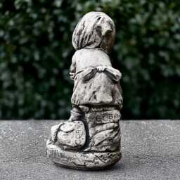 Weeping Girl Statue Stone Sad Figurine Concrete Children Sculpture Cement Memorial Decoration Handmade Emotional Decorative - thumbnail 4