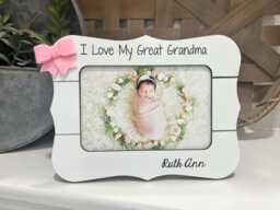 Personalized Great Grandma Picture Frame Gift From Grandchild I Love My 4x6 Photo Cottagecore Idea - thumbnail 1
