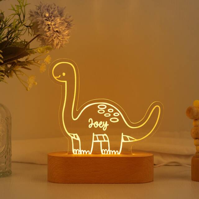 Personalized Dinosaur Night Lights, Personalized Lights, Dinosaur Room Decorations, Personalized Gifts, Baby Gifts, New Baby Gifts - image 1