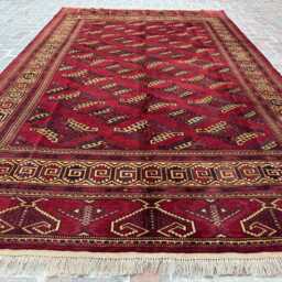 6x11 Ersari Afghan Rug - Hand-Knotted Wool Carpet Traditional Turkmen Tribal Design For Elegant Living Room Decor Boho Gift - thumbnail 2