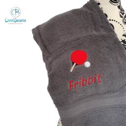 Table Tennis Towel - Personalised Face Cloth/Hand Bath = Embroidered Ping Pong - thumbnail 3