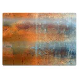 Rust & Metal Texture Vinyl Floor Protector, Orange Chair Desk Mat, Gaming Mat - thumbnail 2