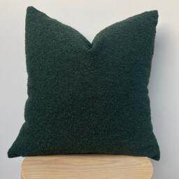Textured Chenille Pillow, Forest Green Boucle Throw Pillow, Decorative Cushion Cover, All Size - thumbnail 3