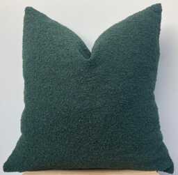 Textured Chenille Pillow, Forest Green Boucle Throw Pillow, Decorative Cushion Cover, All Size