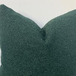 Textured Chenille Pillow, Forest Green Boucle Throw Pillow, Decorative Cushion Cover, All Size - thumbnail 4