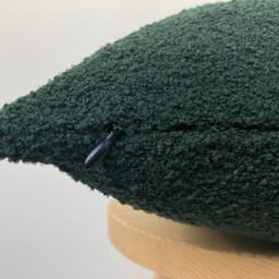 Textured Chenille Pillow, Forest Green Boucle Throw Pillow, Decorative Cushion Cover, All Size - thumbnail 2