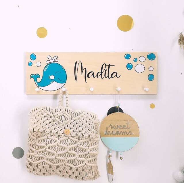 Children's Wardrobe Children's Room With Name Individually Hand-Painted Vintage - image 1