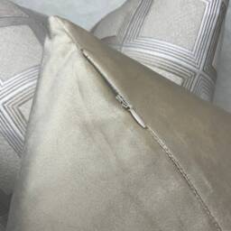 High Quality Polyester Velvet Cushion Cover Cream Beige Neutral Decor Plain Double Sided/Handmade - thumbnail 4