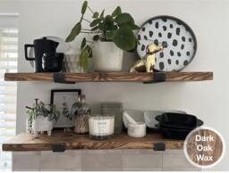 Rustic Kitchen Shelves/ Any Size & Colour/Chunky Shelving/Industrial Bathroom Shelves/Ideal For Kitchens & Bathrooms - thumbnail 1