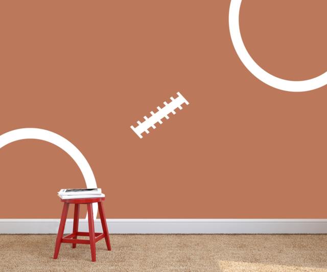 Football Stitching Wall Decal - Sports Vinyl Art Stickers - image 1