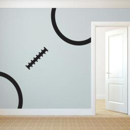 Football Stitching Wall Decal - Sports Vinyl Art Stickers - thumbnail 2