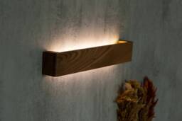 Wooden Wall Lights, Wood Commercial Sconce, Walnut Led Light, Dimmable Industrial Solid Linear Sconce, 30x3x2 In