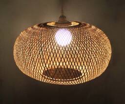 Handwoven Bamboo Pendant Light Rustic Home Decor Chandelier