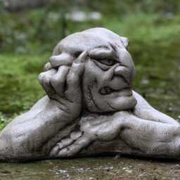 Resting Gargoyle Statue Concrete Gothic Decor Outdoor Monster Sculpture Mystical Demon Figurine Stone Ornament Halloween Decoration - thumbnail 3