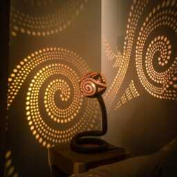 Gourd Table Lamp - Nymph Fairy Lights, Coastal Decor - thumbnail 3