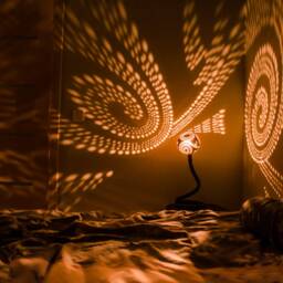 Gourd Table Lamp - Nymph Fairy Lights, Coastal Decor - thumbnail 2