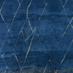 Blue Moroccan Rug, Handmade Beni Ourain Rug, Area Berber Mrirt Rug - thumbnail 2