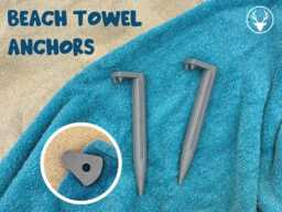 Beach Towel Anchors, Weather Resistant - Set Of 8 - thumbnail 1