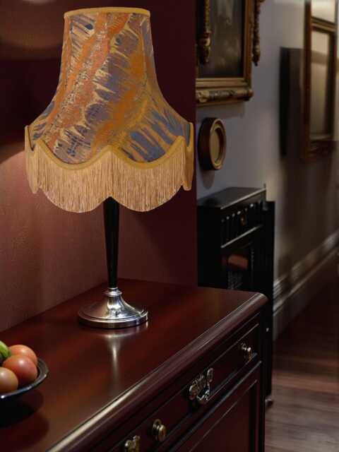 Moroccan Fabric Lampshade With Antique Gold Fringe Handmade For Ceiling Pendants Shades, Table & Floor Standard Lamp Shades - image 1