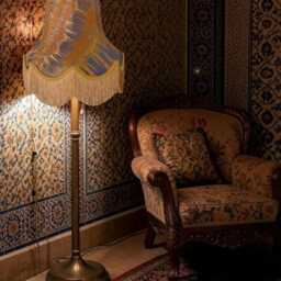 Moroccan Fabric Lampshade With Antique Gold Fringe Handmade For Ceiling Pendants Shades, Table & Floor Standard Lamp Shades - thumbnail 2