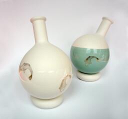Single Flower Vase, Porcelain Vase For A Flower, White Ceramic Small Bud - thumbnail 1