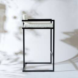 Piers Henry Metal Boucl?? Bar Stool - Modern Kitchen Made in England - thumbnail 3
