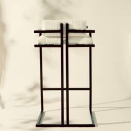 Piers Henry Metal Boucl?? Bar Stool - Modern Kitchen Made in England - thumbnail 2