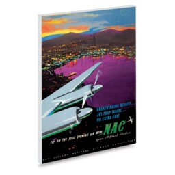 Reprint Of A Vintage Airline Travel Poster - New Zealand By Nac - thumbnail 2