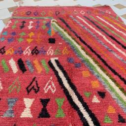 Naima 5'x8' Moroccan Boujaad Or Boujad Rug/Handmade Berber Wool - thumbnail 2