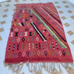 Naima 5'x8' Moroccan Boujaad Or Boujad Rug/Handmade Berber Wool - thumbnail 3