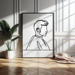 Minimalist Barber Print Set - 3 Barbers Shop Posters - Haircut Decor Men's Hairdresser Artwork Hairstylist Salon Wall Art Gift Picture - thumbnail 3