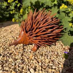 Metal Hedgehog Rust Finish - thumbnail 4