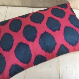 Silk Ikat Pillow Cover, Handwoven Cushion, Turkish Decor - 16x24 - thumbnail 4