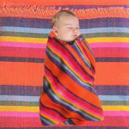 Cambaya Baby Swaddle Blanket Soft Woven Mexican Wrap - thumbnail 2