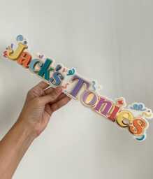 Personalised Bedroom Name Sign - 1990's Retro Themed Bedroom Wall Decor Christmas Birthday Gift - thumbnail 1