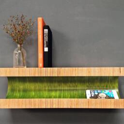 Green Shelf/Wood Floating Shelf/ Bedside Table/ Modern Floating/Nachttisch/Nightstands/??tag??re Flottante - thumbnail 2